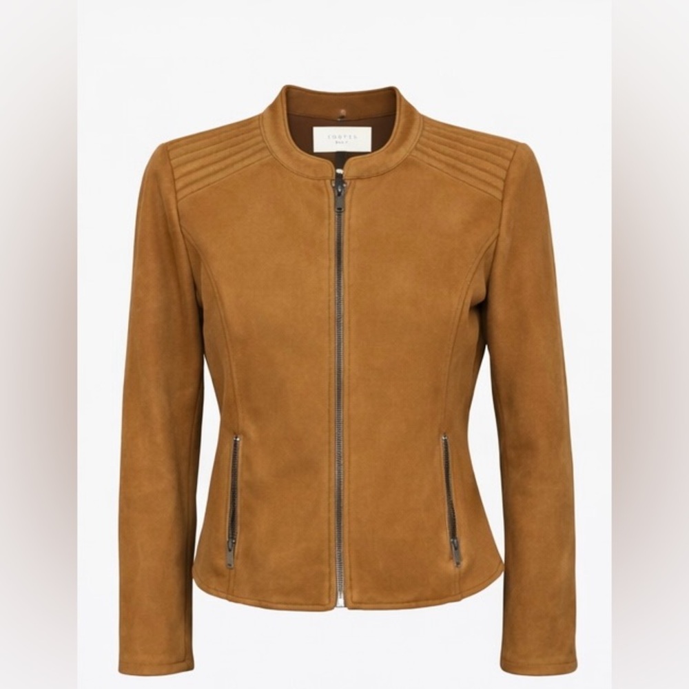NWOT Costes Basic Suedine Biker Suede Jacket Size: Medium